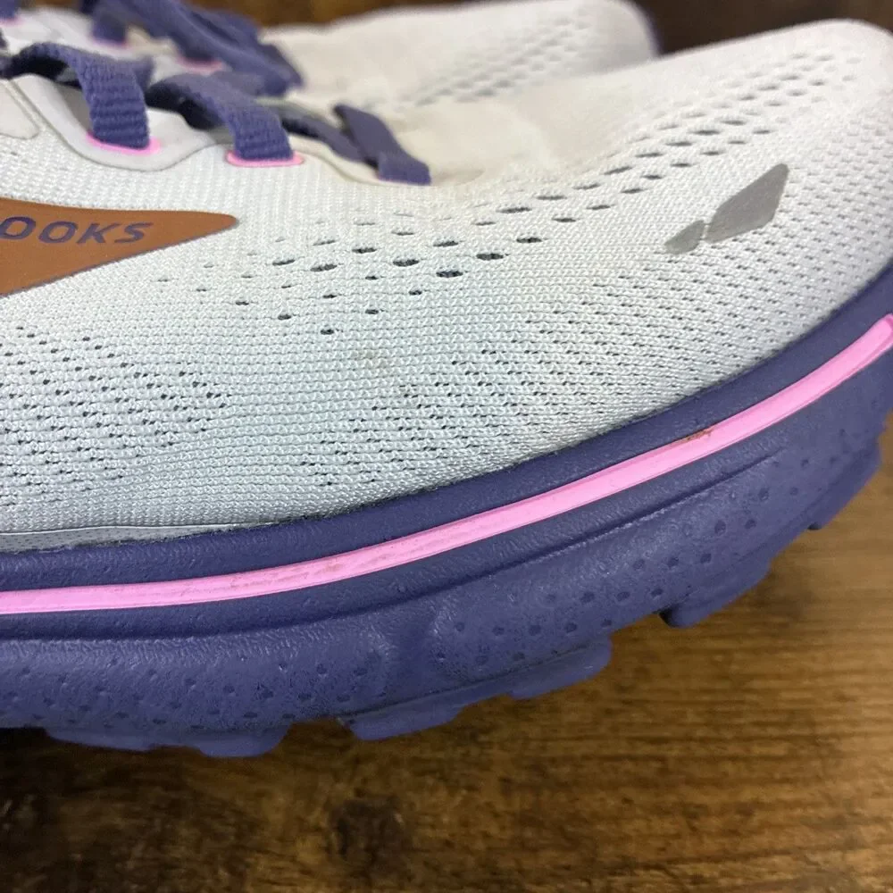 Brooks Ghost 15 Shoes Womens Size 9 Gray Mesh Athletic Running Shoes 1203801B492